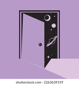 door surreal astrology artistic style