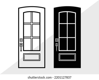 Ilustración de vectores imprimibles SVG de la puerta