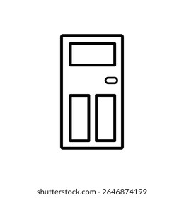 Door symbol for your web site design, logo, app, UI. door close sign. door icon vector sign symbol isolated on white background. Door front vector icon. Vector illustration. Eps file 123.
