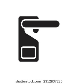 Ilustración de vectores de iconos rellenos de etiqueta de puerta