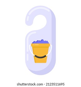 Door tag hanger flat icon 

