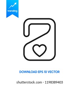 Door tag with heart vector sketch icon isolated on background. Hand drawn Door tag with heart icon. Door tag with heart sketch icon for infographic, website or app.