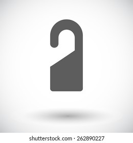 Door tag. Single flat icon on white background. Vector illustration.