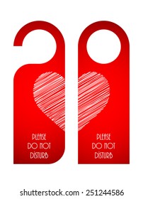 door tags with Valentine's day design