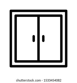 door thin line vector icon