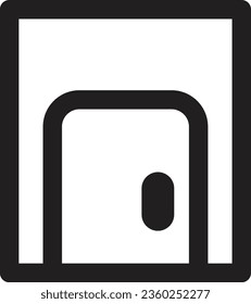 Icono de esquema de trabajo de la herramienta de puerta
