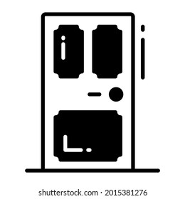 door trendy icon, glyph style isolated on white background. Symbol for your web site design, logo, app, UI.