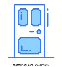 door trendy icon, glyph style isolated on white background. Symbol for your web site design, logo, app, UI.