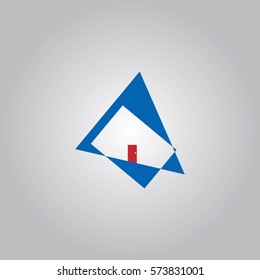 door in triangle make icon logo 