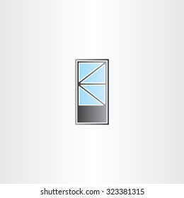 door with triangle window element