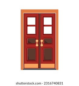 door vector 2d flat color white background