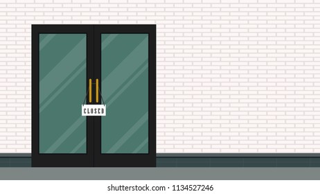 Door vector. door close vector. close label. wallpaper. background.