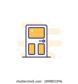 Türen, Vektorgrafik gefüllt Umrisssymbole Symbol Stil Illustration. EPS10-Datei 