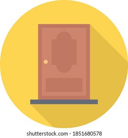door vector flat colour icon 