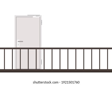Door vector. free space for text. wallpaper. background. fire door. stair. 