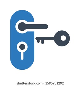 door vector glyph color icon 