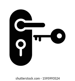 door vector glyph flat icon 