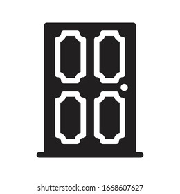 door vector glyph flat icon 