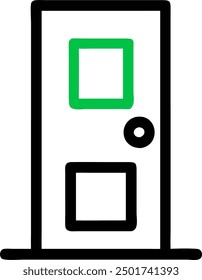 Door vector, house door design. 