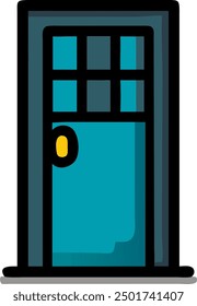 Vector de puerta, diseño de puerta de casa. 