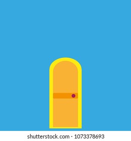 Door vector icon. Door vector in cartoon style. 