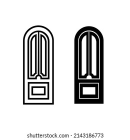Door vector icon cet. entry illustration sign collection. room symbol. exit logo.