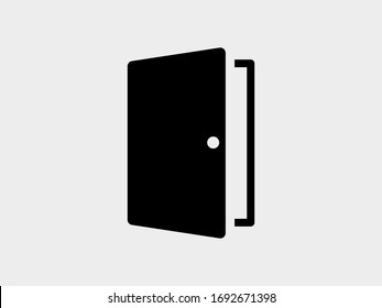 door vector icon. Entrance door, vector graphic illustration of the exit door in a frame.