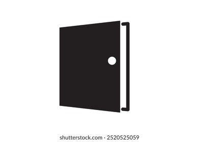 ícone do vetor de porta. Porta de entrada, ilustração gráfica vetorial da porta de saída em um quadro.