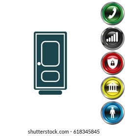 door vector icon. vector illustration