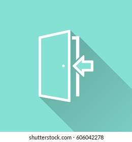 Door vector icon. Illustration isolated for graphic and web design.