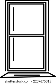 Ilustración del icono del vector de la puerta en fondo blanco..eps
