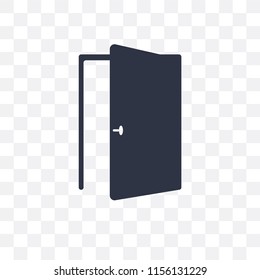 Door vector icon isolated on transparent background, Door logo concept