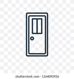 Door vector icon isolated on transparent background, Door logo concept