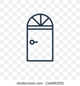 Door vector icon isolated on transparent background, Door logo concept