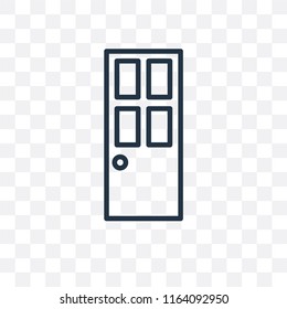 Door vector icon isolated on transparent background, Door logo concept