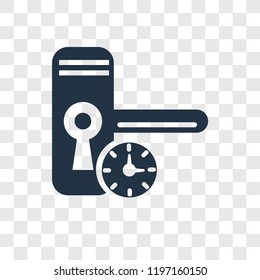 Door vector icon isolated on transparent background, Door transparency logo concept