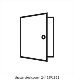 door vector icon line template