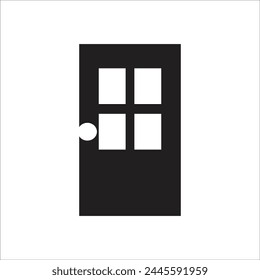door vector icon line template