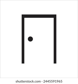 door vector icon line template