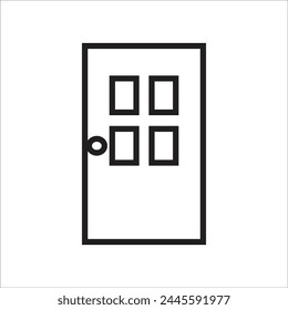 door vector icon line template