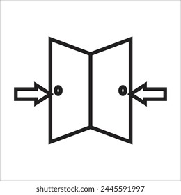 door vector icon line template