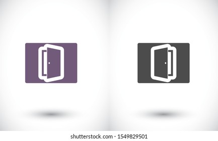 Door vector icon , lorem ipsum Flat design