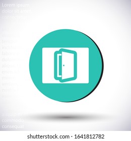Door  vector icon , lorem ipsum Flat design