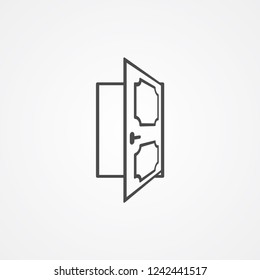 Door vector icon sign symbol