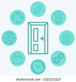 Door vector icon sign symbol