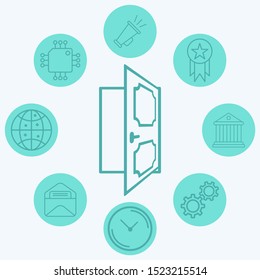 Door vector icon sign symbol