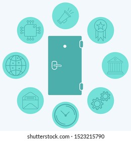 Door vector icon sign symbol