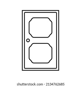 Door vector icon, Simple, flat design for web or mobile app