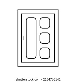Door vector icon, Simple, flat design for web or mobile app