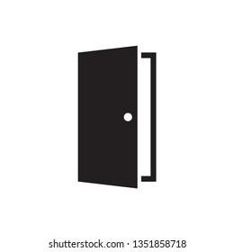 A door vector icon . Simple isolated sign . Illustration  of an entrance .The symbol of an opportunity .